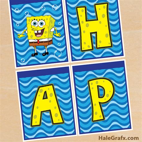 Spongebob Birthday Printables